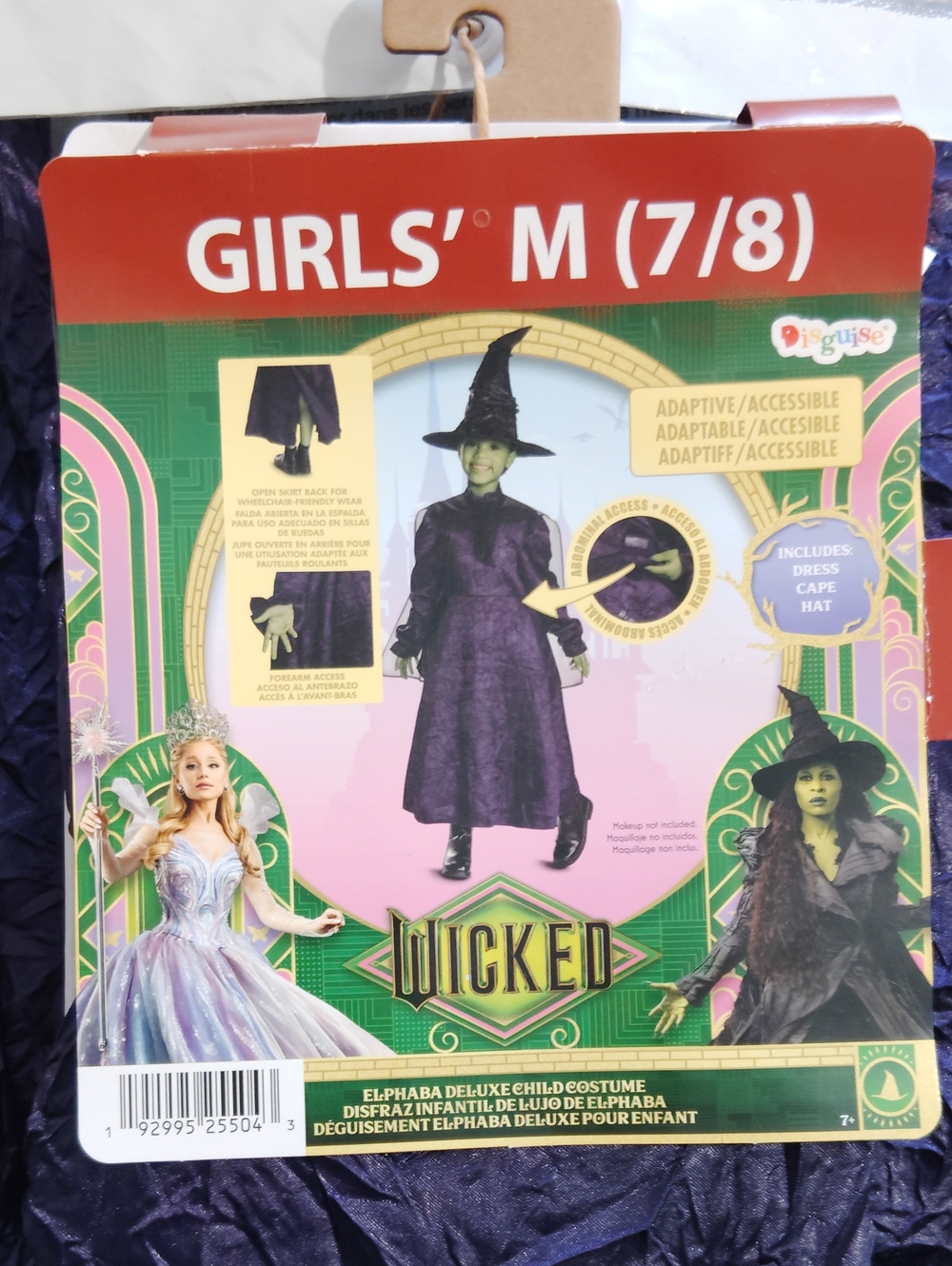 NWT Wicked Elphaba Deluxe Adaptive Costume Dress Hat Girls M 7/8 Disguise